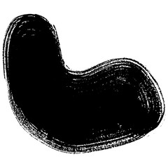 Hand drawn black brush strokes for background designs