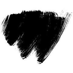 Hand drawn brush strokes in black for grunge-themed designs