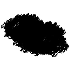 Hand drawn black ink brush strokes for grunge backgrounds