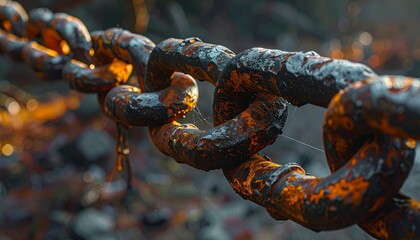 old rusty chain