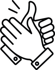 Obraz premium Clapping hands vector illustration