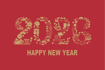 年賀状　2026年　午年
