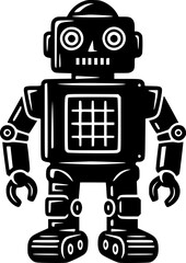 set of funny cartoon robots