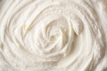 Traditional yogurt, full-fat or nonfat. Yogurt made from cow's or goat's milk on white background	