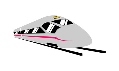 Fast train illustration design vector