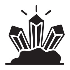 Obraz premium Crystals icon or logo isolated sign symbol vector illustration - high quality black style vector icons