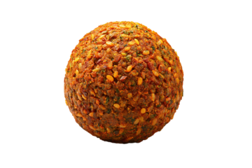 Fine art falafel ball illustration in realistic oil texture isolated on transparent background