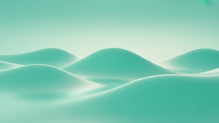 Fototapeta premium Teal Minimal Soft Dune Landscape