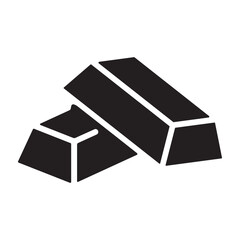 Gold Bars icon or logo isolated sign symbol vector illustration - high quality black style vector icons