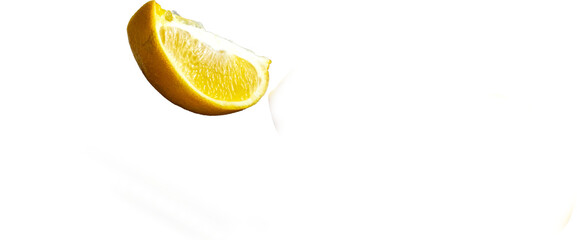 lemon slice isolated on white