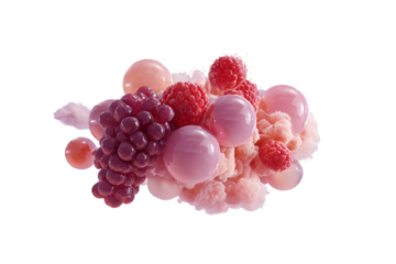 Surrealistic depiction of floating snack in imaginative dreamlike scene isolated on transparent background