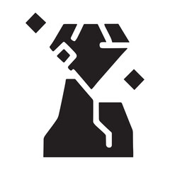 Mining Worker icon or logo isolated sign symbol vector illustration - high quality black style vector icons