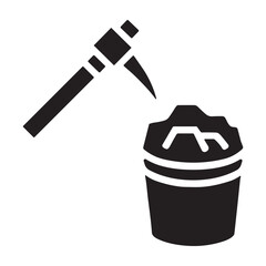 mining icon or logo isolated sign symbol vector illustration - high quality black style vector icons