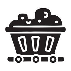 Ore Basket icon or logo isolated sign symbol vector illustration - high quality black style vector icons