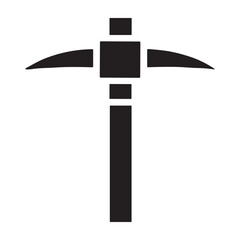 Pickaxe icon or logo isolated sign symbol vector illustration - high quality black style vector icons