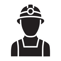 Quarryman icon or logo isolated sign symbol vector illustration - high quality black style vector icons