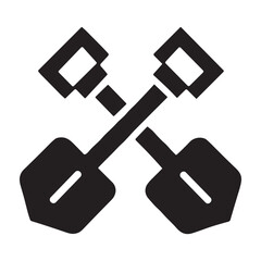 Shovels icon or logo isolated sign symbol vector illustration - high quality black style vector icons