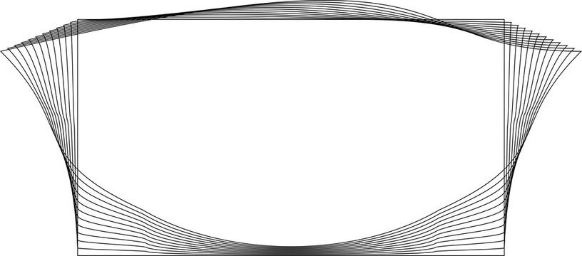 Rectangle frame emblem dynamic line blending. Technology creative