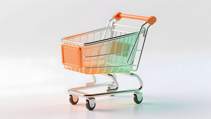 High-end translucent shopping cart icon UI design
