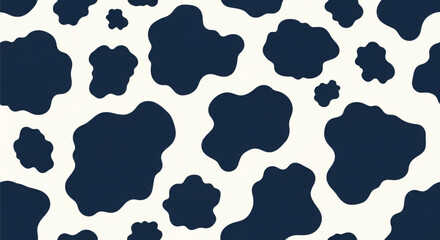 Seamless cow print pattern for vibrant designs and trendy backgrounds, perfect for textiles, fashion, and unique creative projects, playful and eye catching