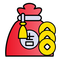 pouch, newyear, tradition, holiday, money, prosperity, wish, luck, pattern, decoration