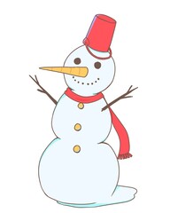 snowman with hat