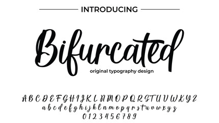 Bifurcated - Elegant Script Font for Smooth Handwritten Design and Creative Typography