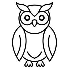 owl on white background