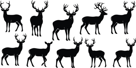 deer silhouette collection