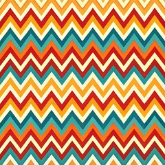 Colorful chevron pattern with red, yellow, and blue stripes