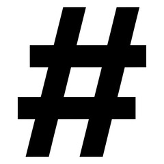 Obraz premium Hashtag symbol, a universally recognized symbol used for tagging content on social media platforms and online discussions, representing categorization and organization