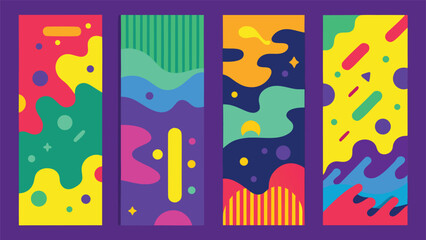 Obraz premium Vibrant abstract background with colorful waves, showcasing a dynamic vector illustration..eps