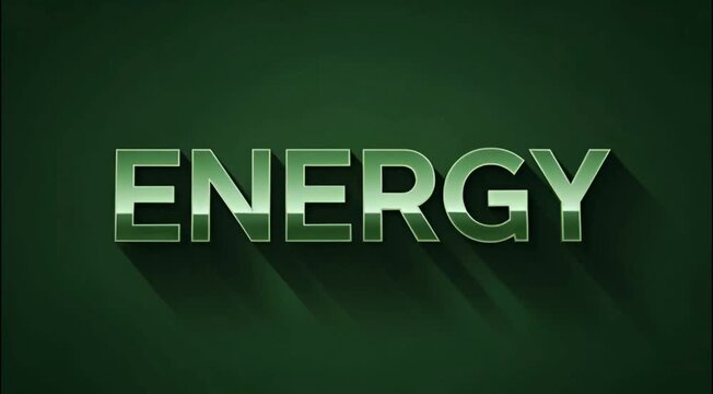 Energy Bold 3D Text Animation with Long Shadows
