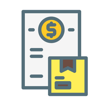 product budgetting. This is a vector single icon with a filled outline style. Suitable for any purpose, such as website design, mobile app design, logo design, pattern design, etc.	