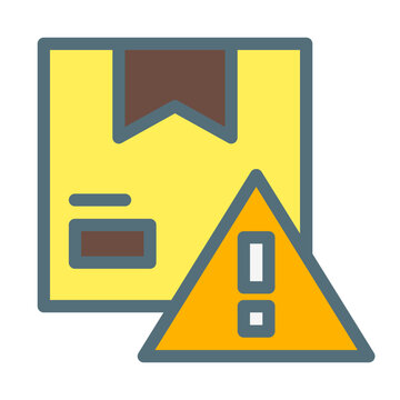 risk product.This is a vector single icon with a filled outline style. Suitable for any purpose, such as website design, mobile app design, logo design, pattern design, etc.	