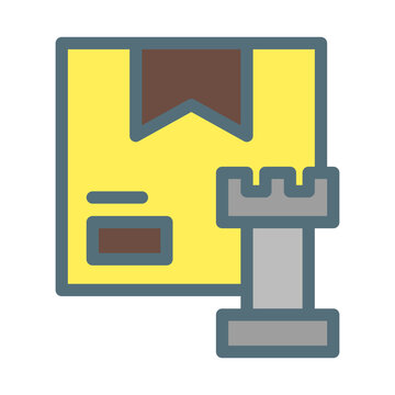 strategic plan product. This is a vector single icon with a filled outline style. Suitable for any purpose, such as website design, mobile app design, logo design, pattern design, etc.	