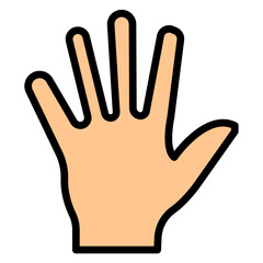 Obraz premium Palm Vector Filled Icon Design