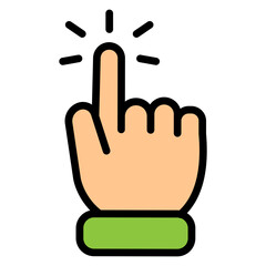 IndexFinger Vector Filled Icon Design