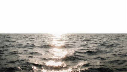 Sunlight reflecting on the tranquil surface of the ocean water.