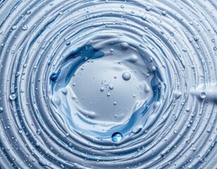 Close Up Abstract Water Ripples and Droplets in Shades of Blue with Textured Surface