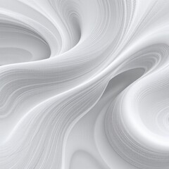 Abstract Fluid Pattern with Smooth Curves and Elegant Textures in a White Color Palette