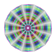 Smoke colorful kaleidoscope pattern isolated on, a mesmerizing design