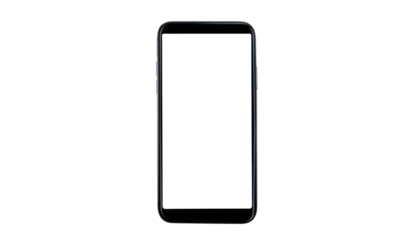 Smartphone on a black background minimalist mobile phone device technology concept