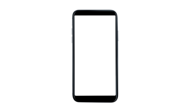 Smartphone on a black background minimalist mobile phone device technology concept