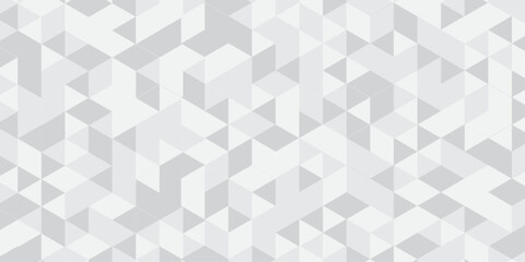 Geometric Abstract white or gray background. seamless triangular origami grayscale mosaic and low polygon triangle texture banner wallpaper.	