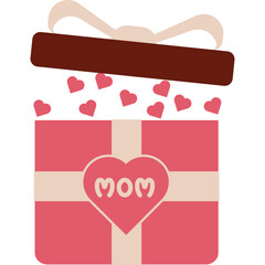 Mother's Day Gift Box Illustration 