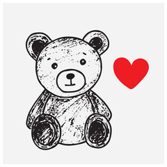 teddy bear with heart