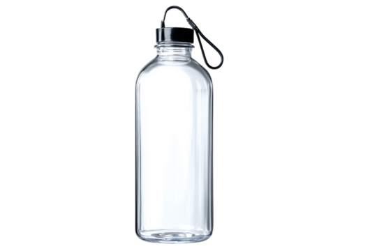 Eco-Friendly Hanging Pet Water Bottle Isolated on Transparent Background