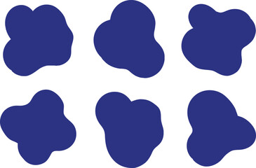 Modern fluid shapes in vibrant blue for dynamic design projects and creative backgrounds