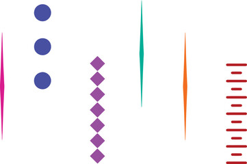 Modern abstract geometric shapes create a playful, vibrant design element for you